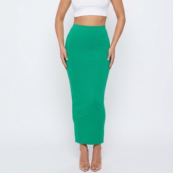 naked wardrobe Dresses & Skirts - Naked Wardrobe Green Bodycon Midi Skirt NW-S0044 Size Medium Mens Womens